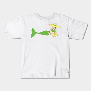 Mermaid Reading A Book Digital Art | Melanie Jensen Illustrations Kids T-Shirt